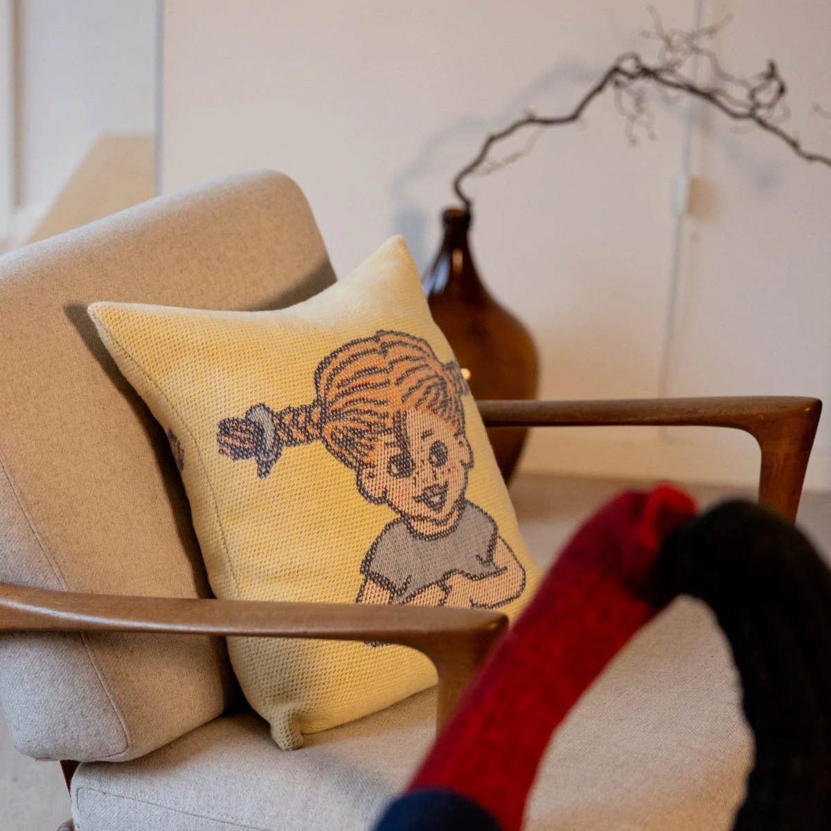 Ekelund Fräknis putetrekk 40x40 cm gul