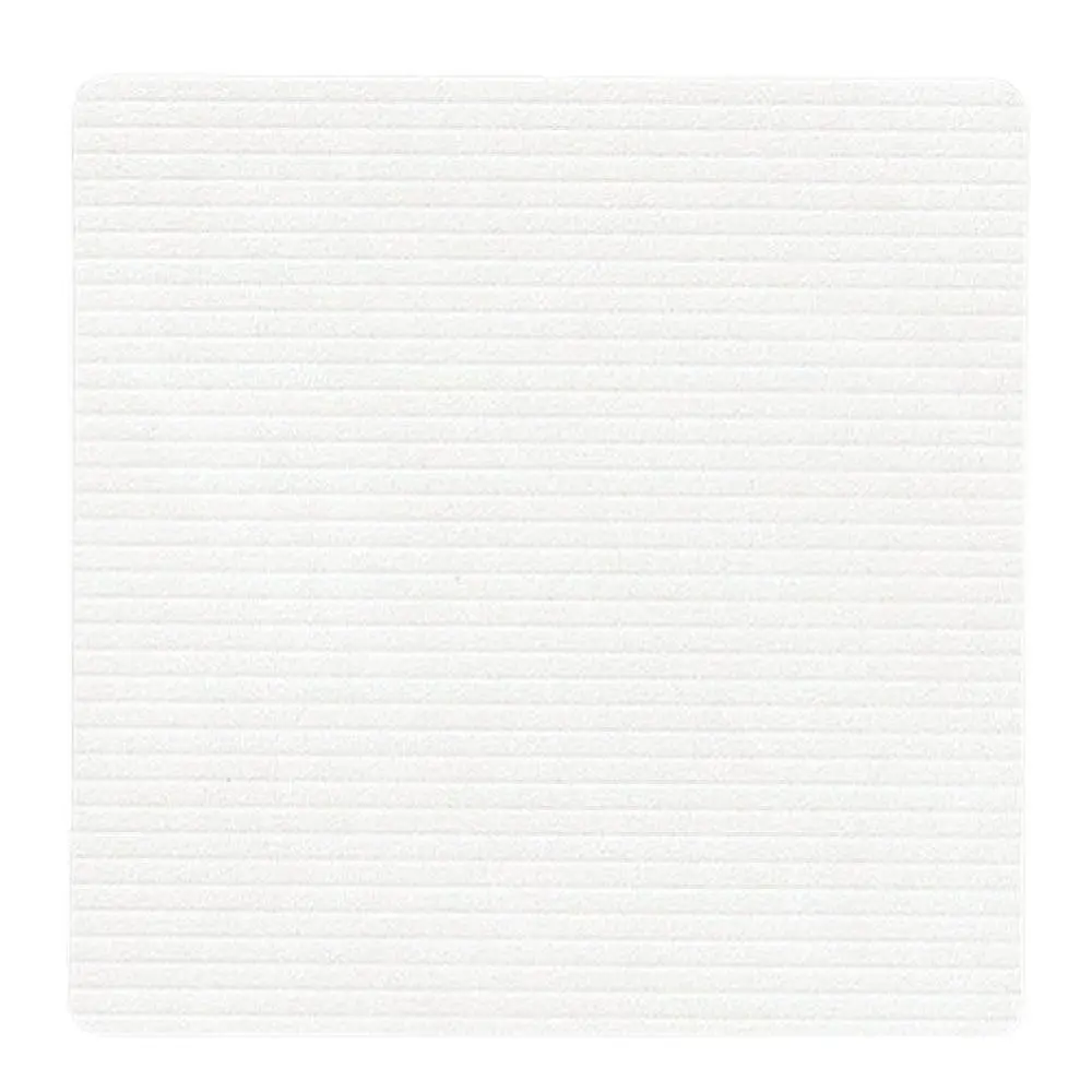 Square Corduroy glassbrikke 10 cm Pure White