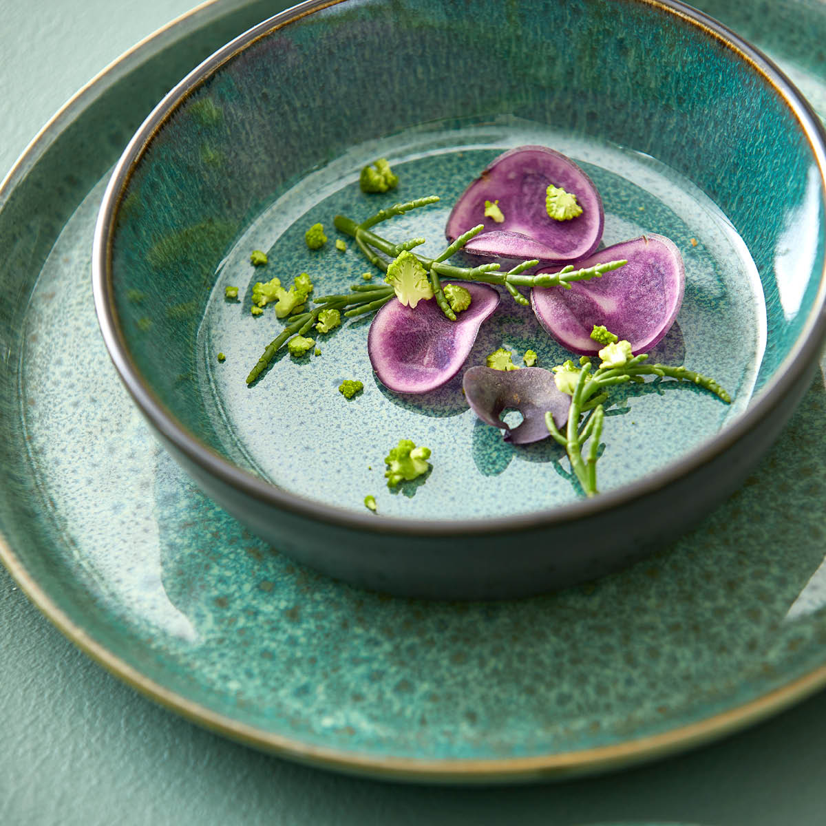 Bitz Gastro tallerken 27 cm svart/grønn