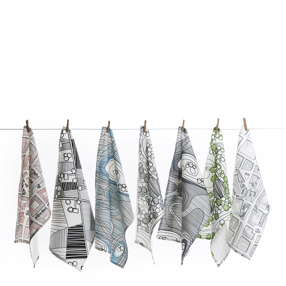 Born in Sweden Sweden from Above Keittiöpyyhe Archipelago 50x70 cm Sininen