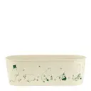 Mumin plåtkruka oval 28,5 cm naturvit