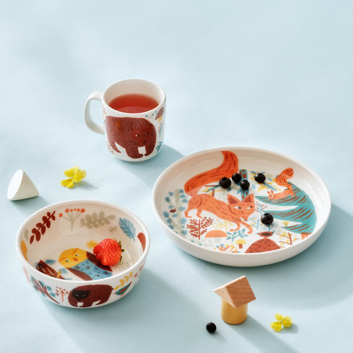 Arabia Poppoo barnservis 3 delar Vänner