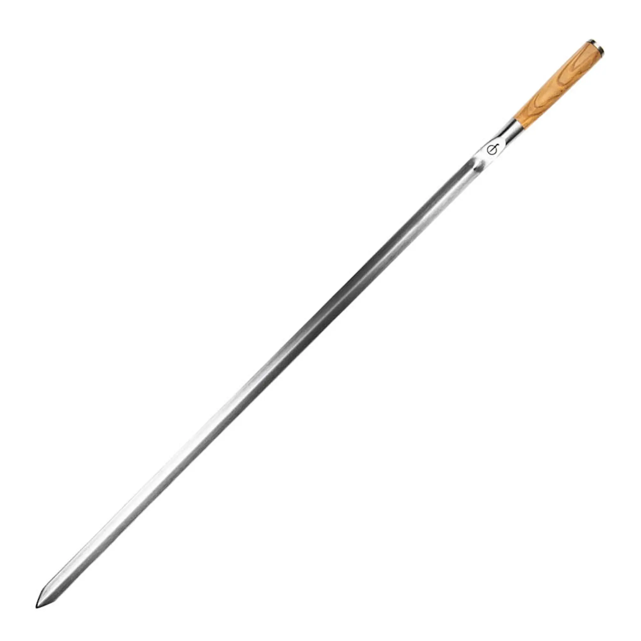 Forged Churrasco grillspett V-form 60 cm stål/olivträ