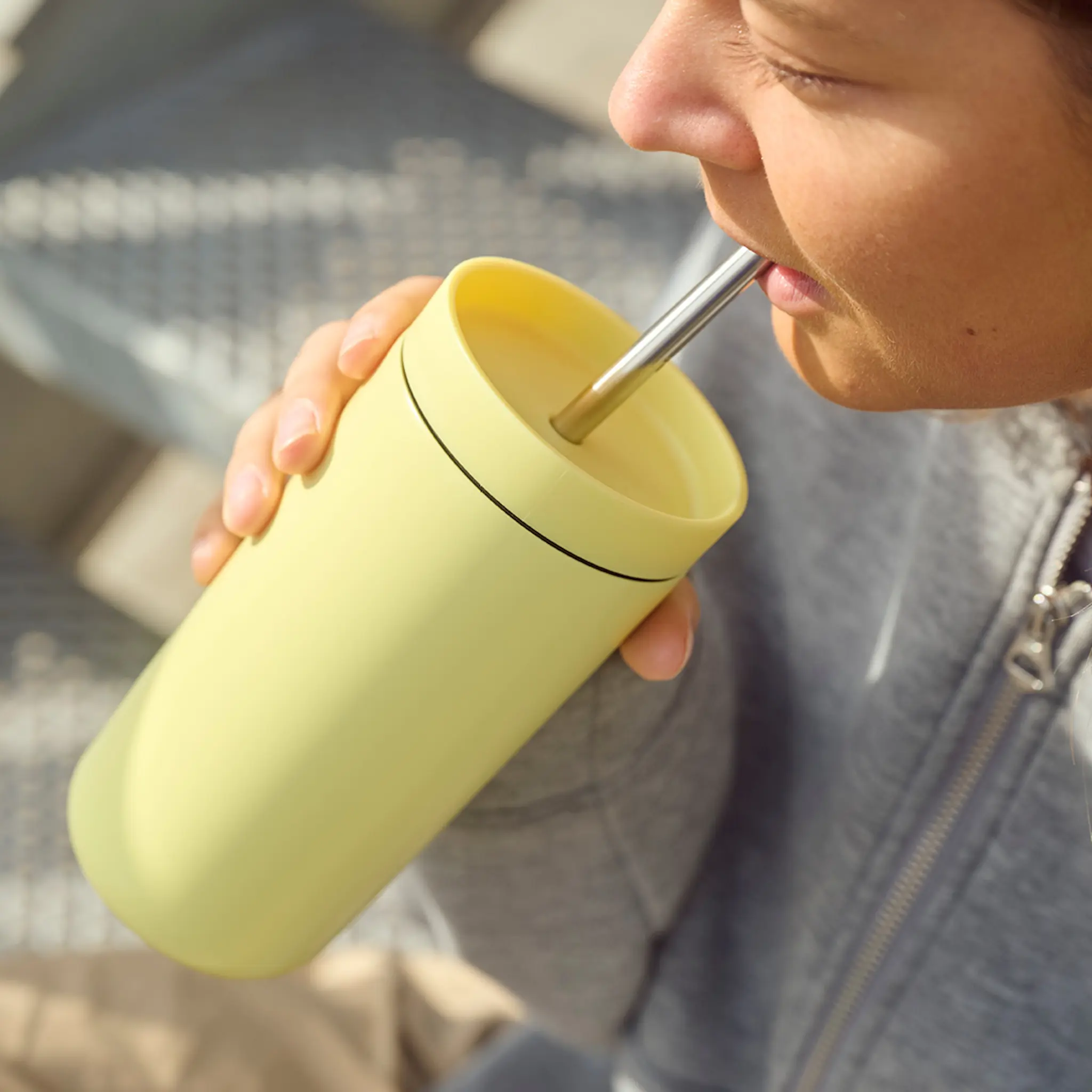 Stelton To Go Sip termosmugg med sugrör 40 cl laevis