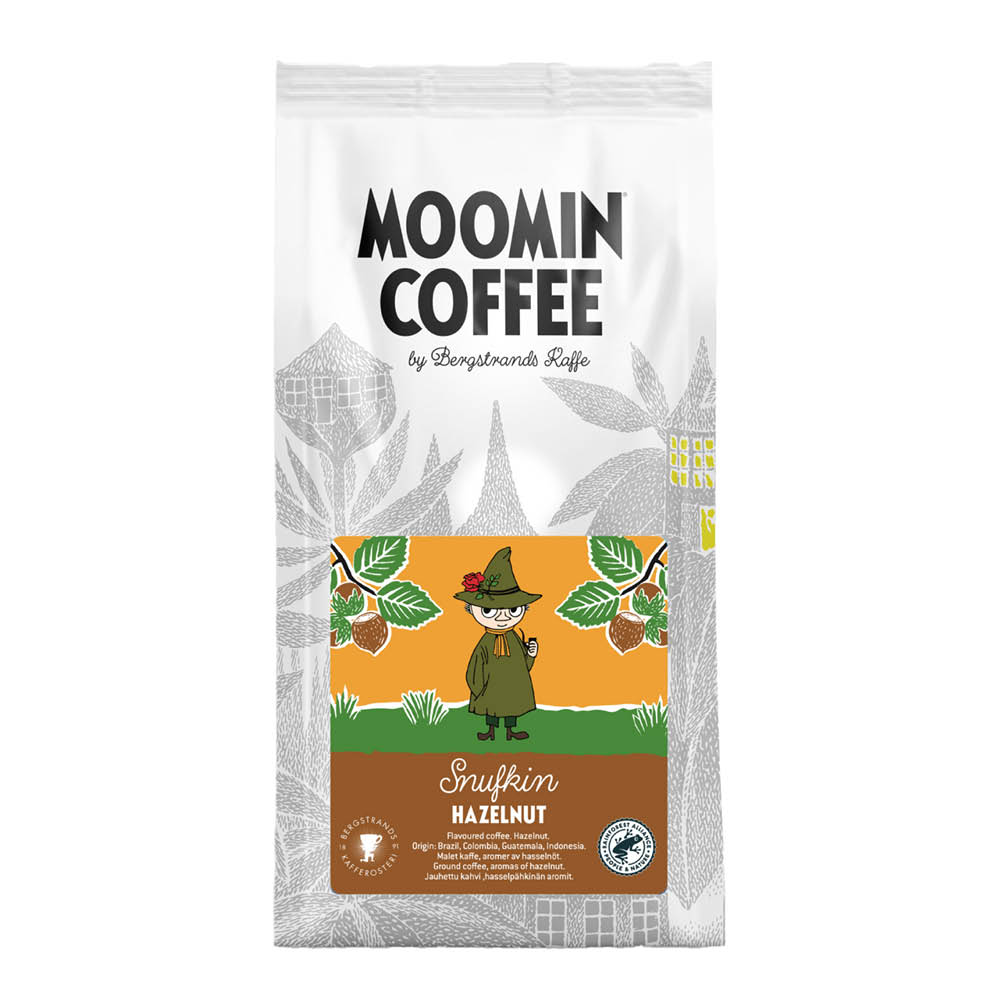 Bergstrands Kafferosteri Moomin Coffee Snusmumriken kaffe hasselnöt 250g