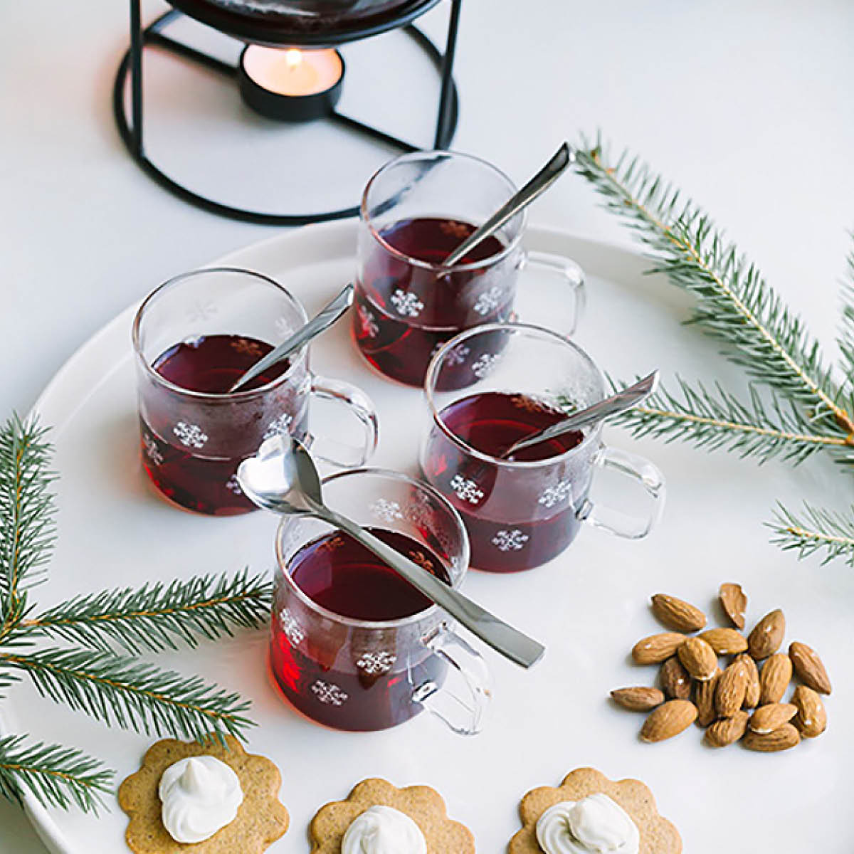 Dorre Isa Glasmugg Snöstjärnor 4-pack Klar