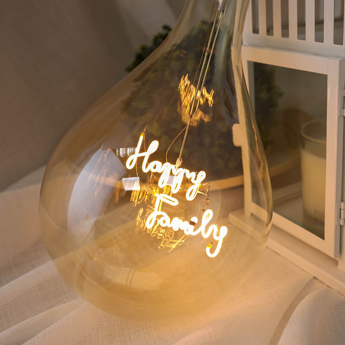 Elements Lighting MITB glödlampa LED 17 cm Happy Family bärnsten