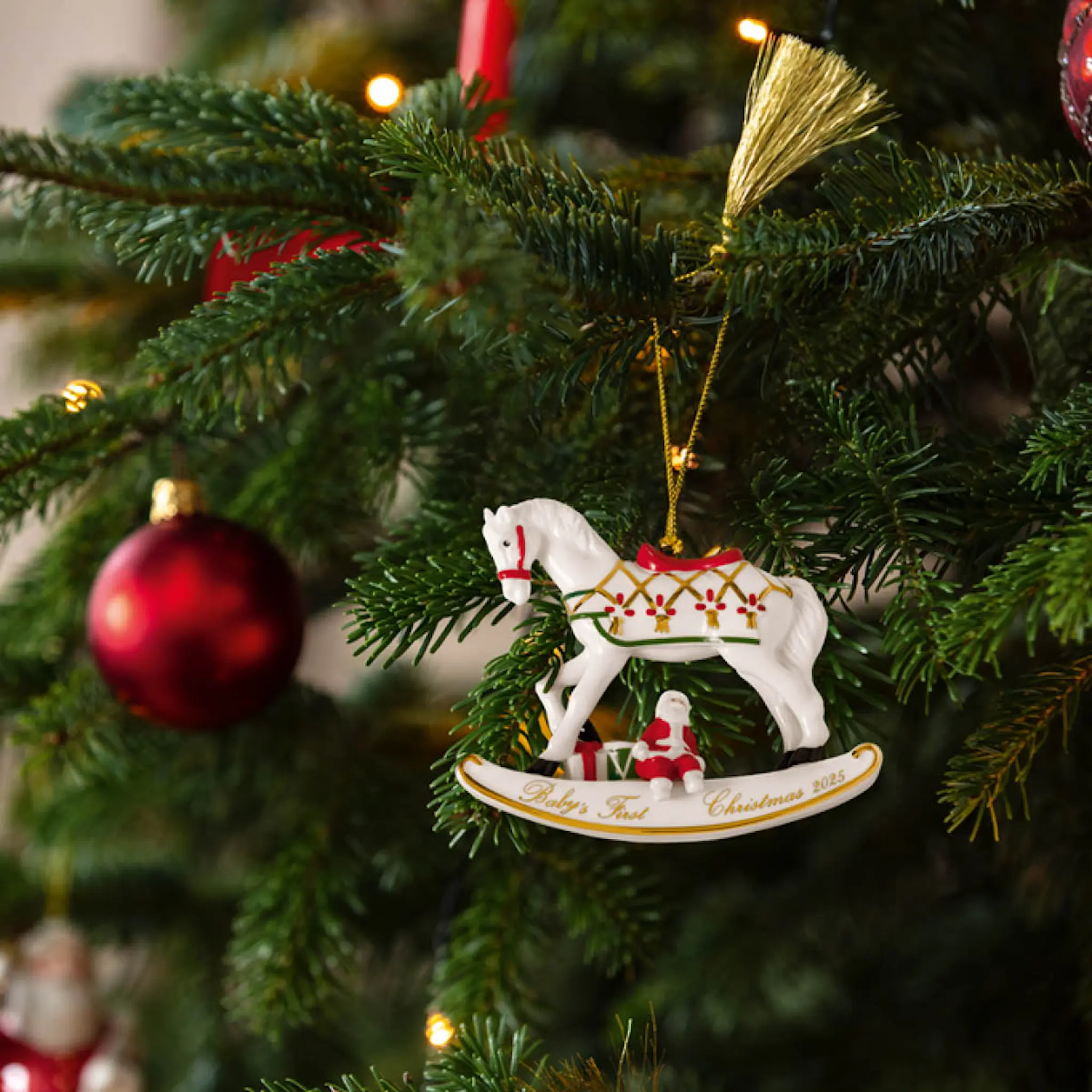 Villeroy & Boch Christmas Classic 2025 julgranspynt gunghäst 9 cm