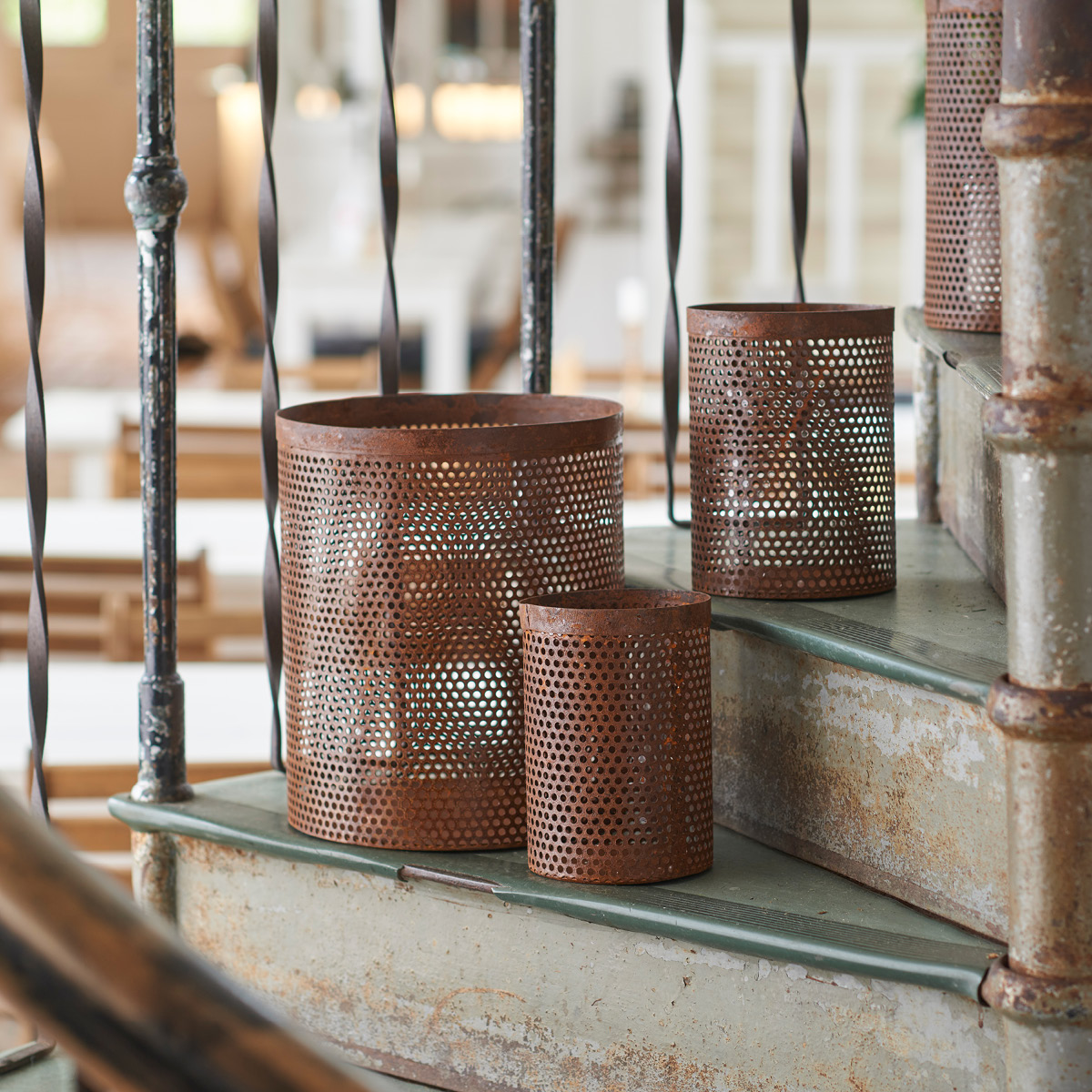 GUS Design Lykta rund 2-pack 30+25 cm rost