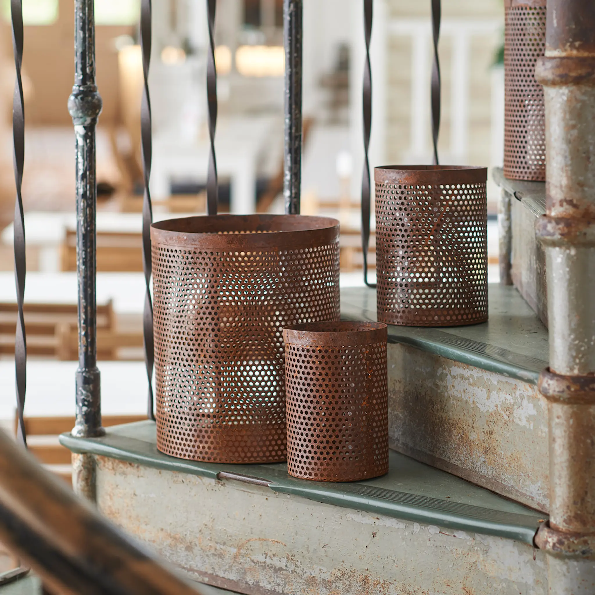 GUS Design Lykta rund 2-pack 30+25 cm rost