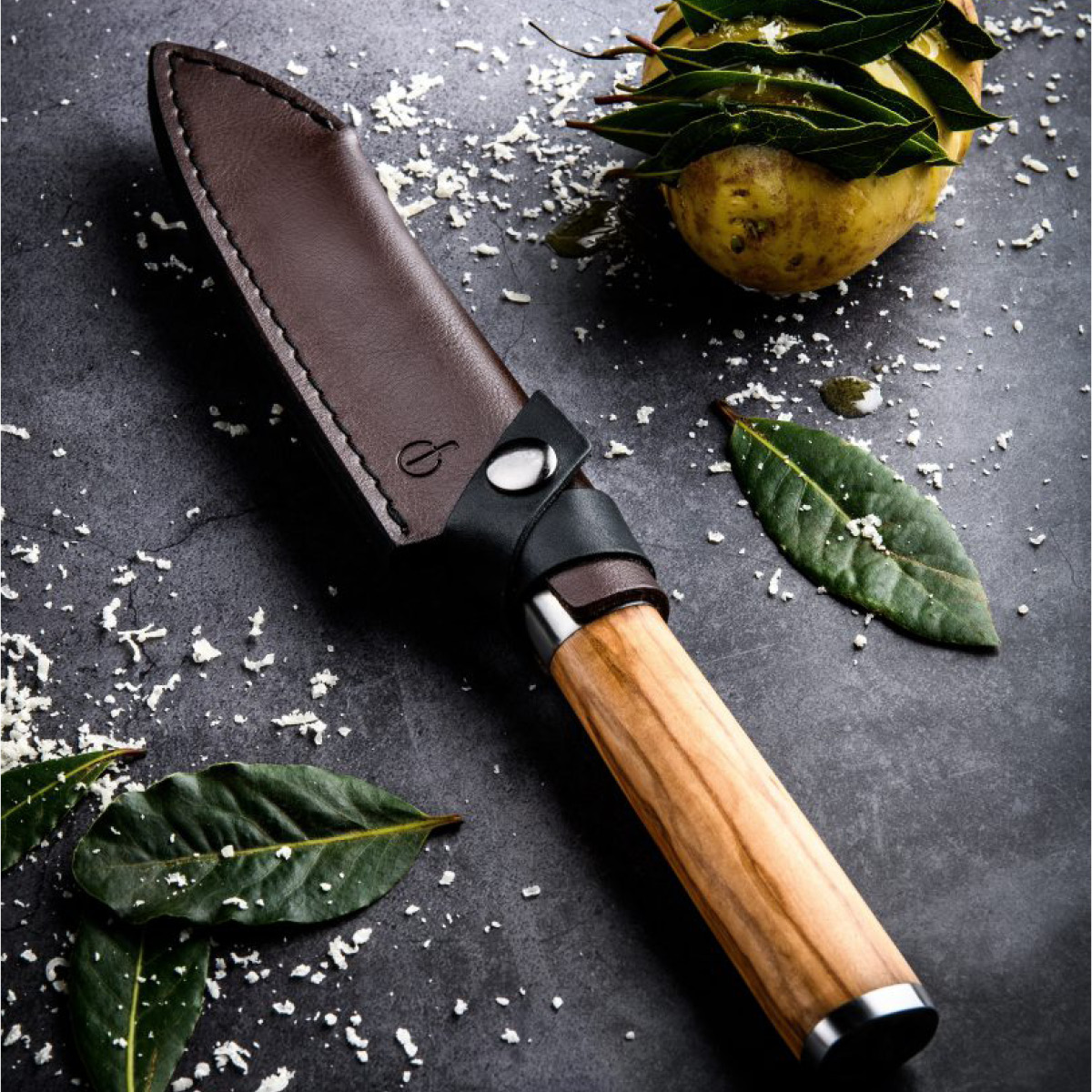 Forged Santokukniv 29 cm olive