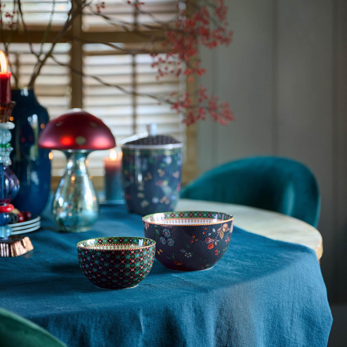 Pip Studio Berry Blues Aamiaissetti 3 osaa Sininen