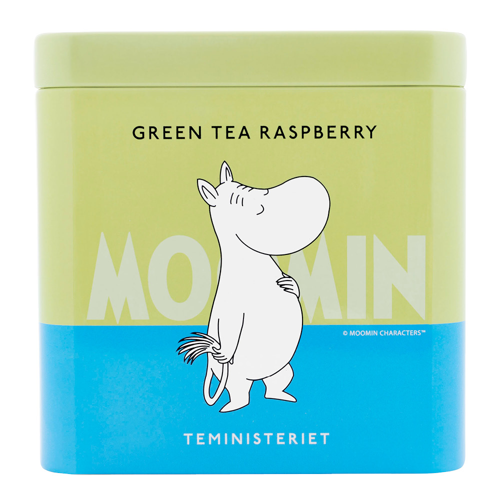 Teministeriet Mumin teburk grönt te hallon 100 g