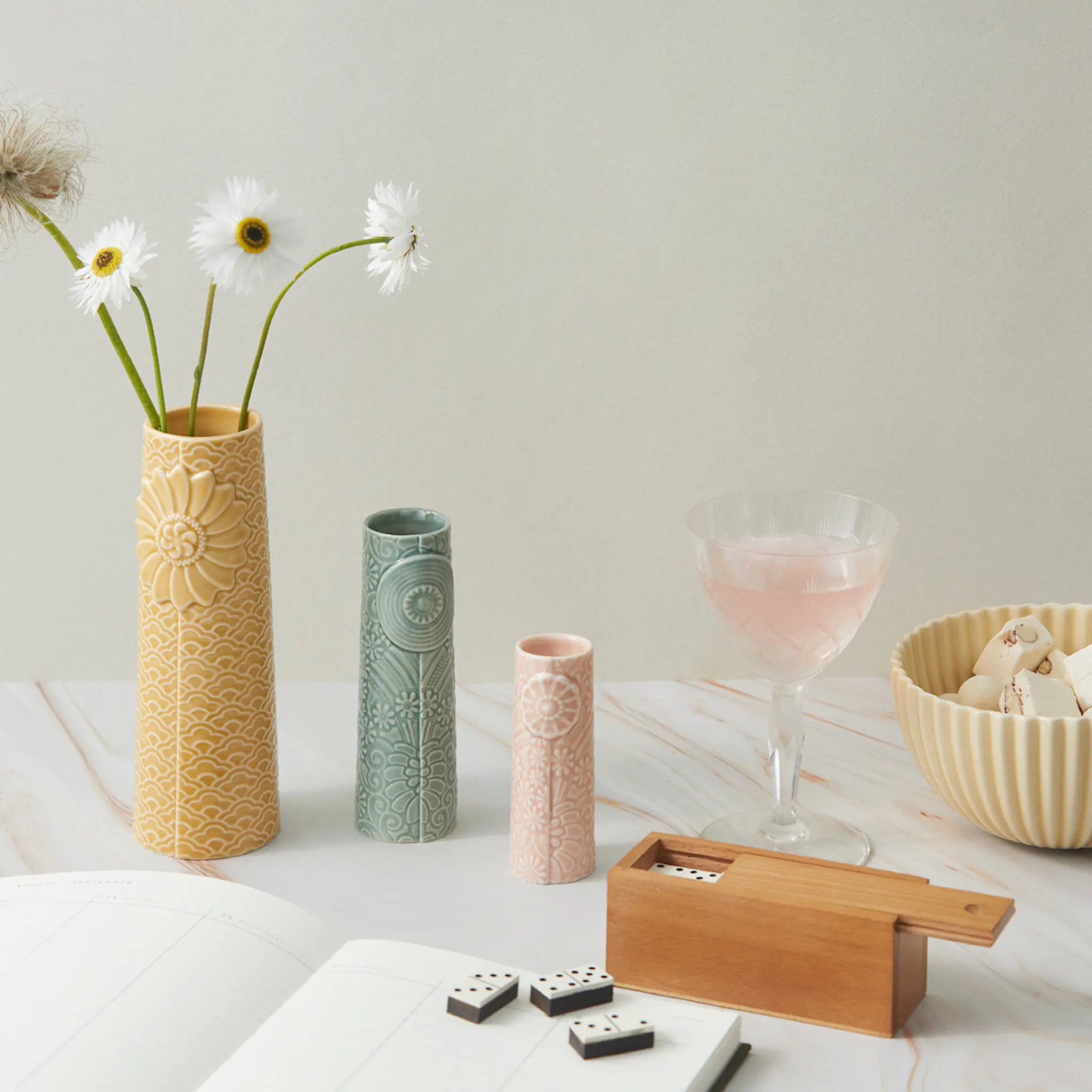 Dottir Pipanella Flower Maljakko 15 cm Celadon