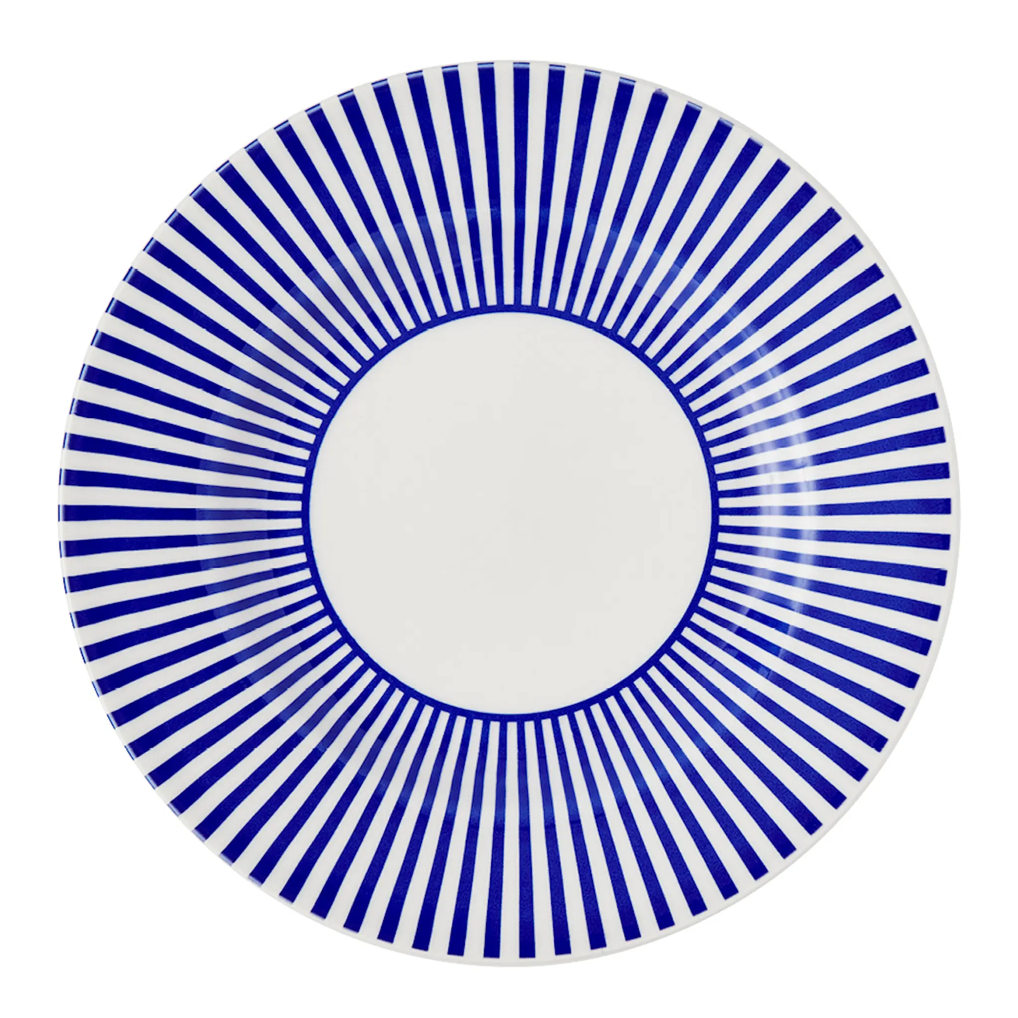 Spode Steccato tallrik smalrandig 22 cm koboltblå