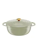 Air Soft Light gryta oval 5,7 L 30x23 cm linnegrön