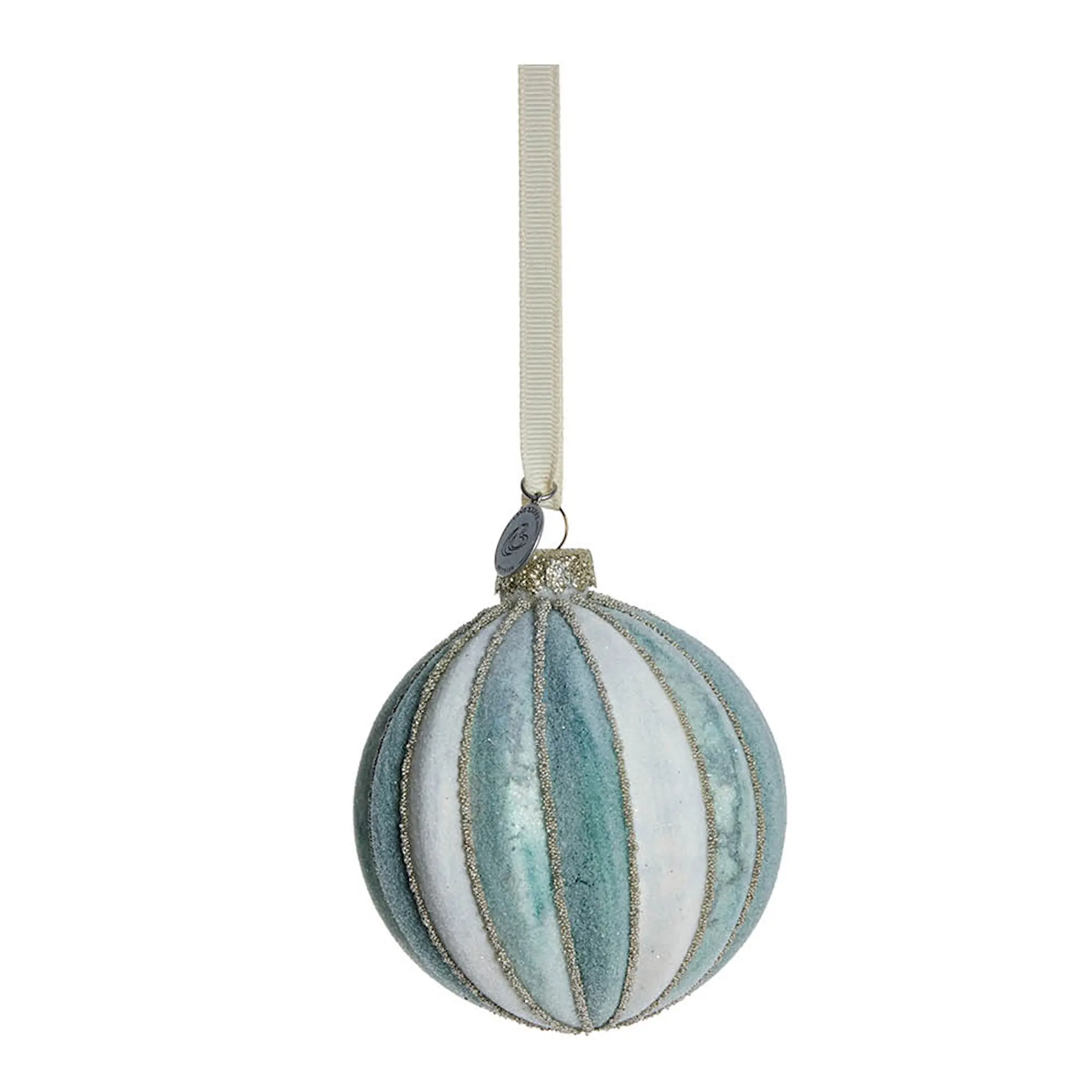 Lene Bjerre Nomillia julkula 8 cm turkos/benvit