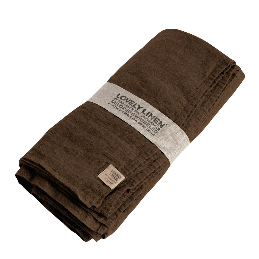 Lovely Linen Lovely pöytäliina pellava 145x250 cm Chocolate