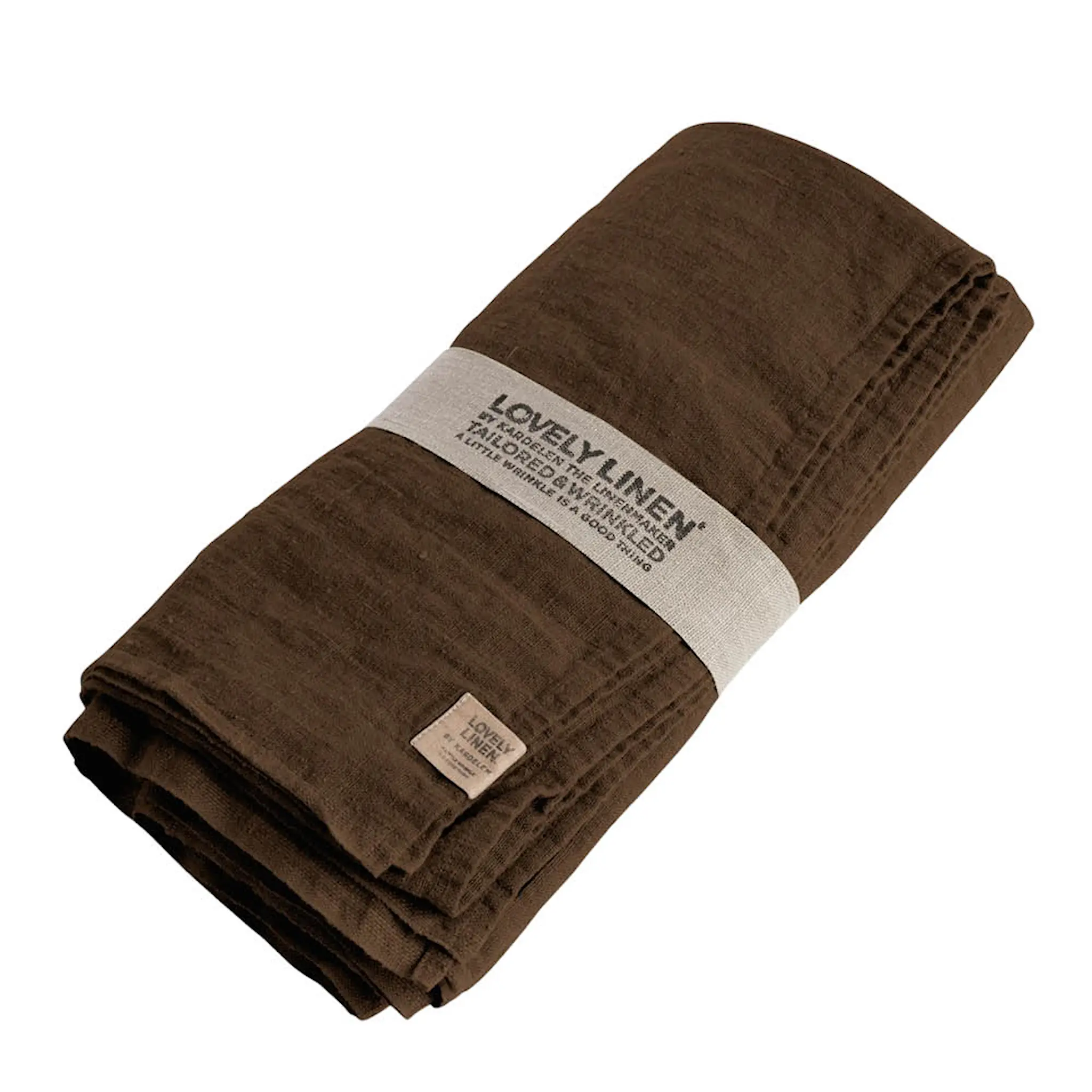 Lovely Linen Lovely pöytäliina pellava 145x250 cm Chocolate