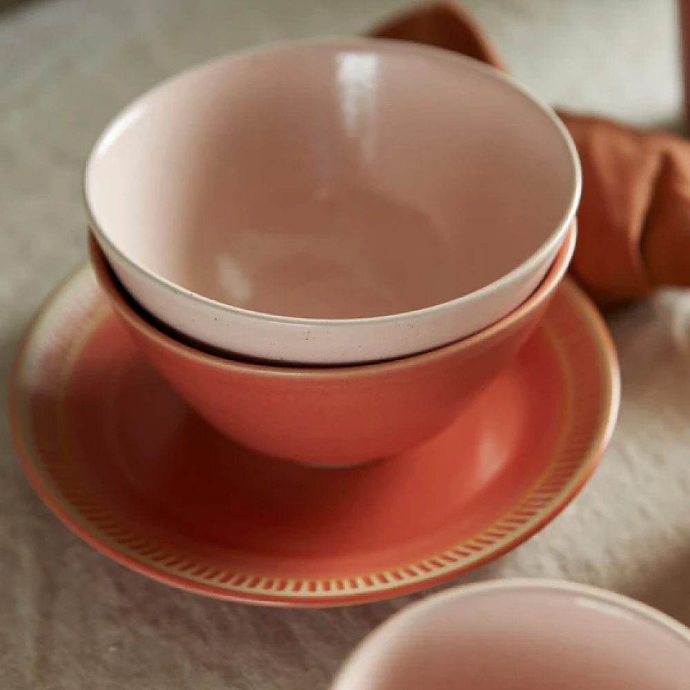 Knabstrup Keramik Colorit tallerken 19 cm koral