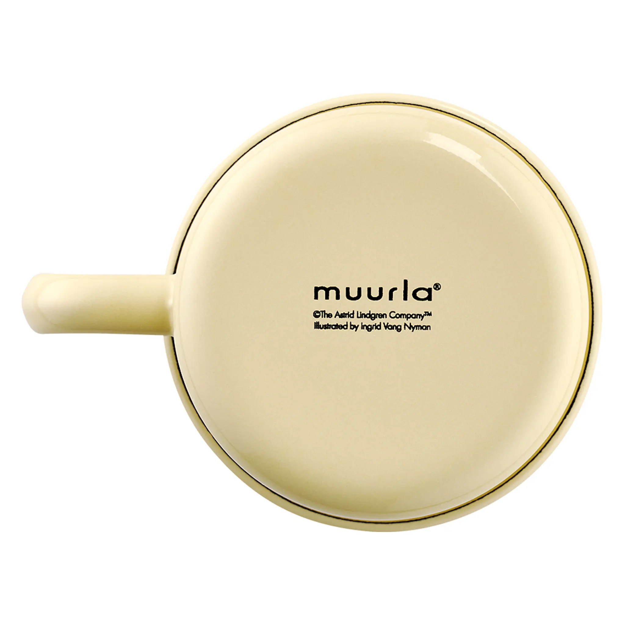 Muurla Peppi Pitkätossu Emalimuki hedelmät 37 cl Keltainen