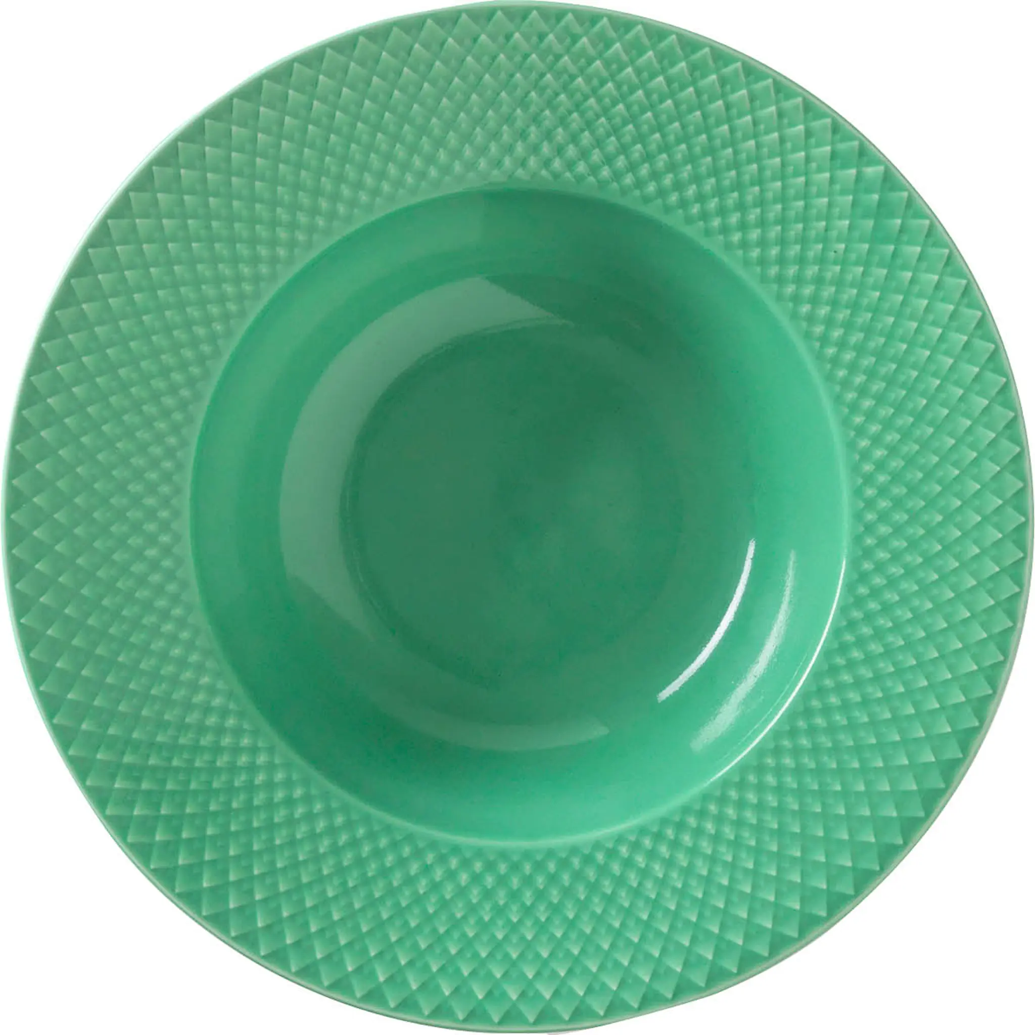 Lyngby Porcelæn Rhombe Color Tallrik Djup 24.5 cm Grön