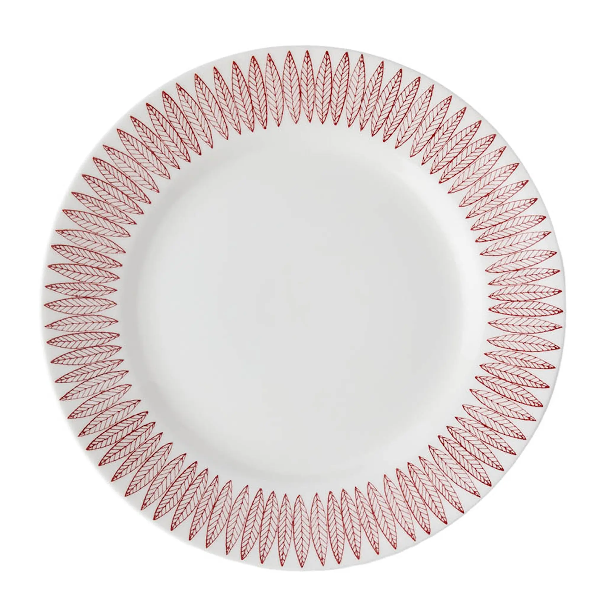 Gustafsberg Salix Rød tallerken 28 cm med brem