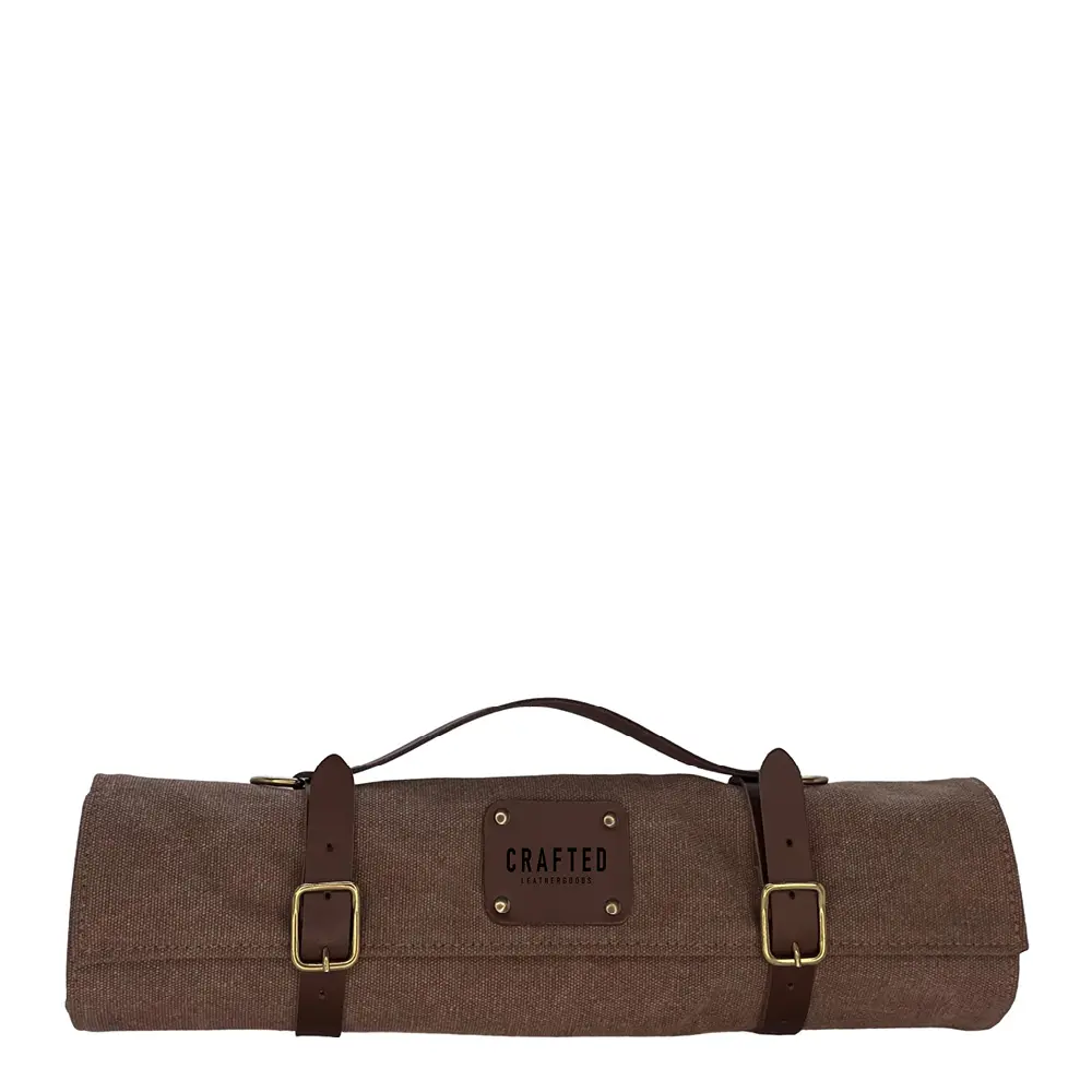 Canvas knivmappe 41 cm brun