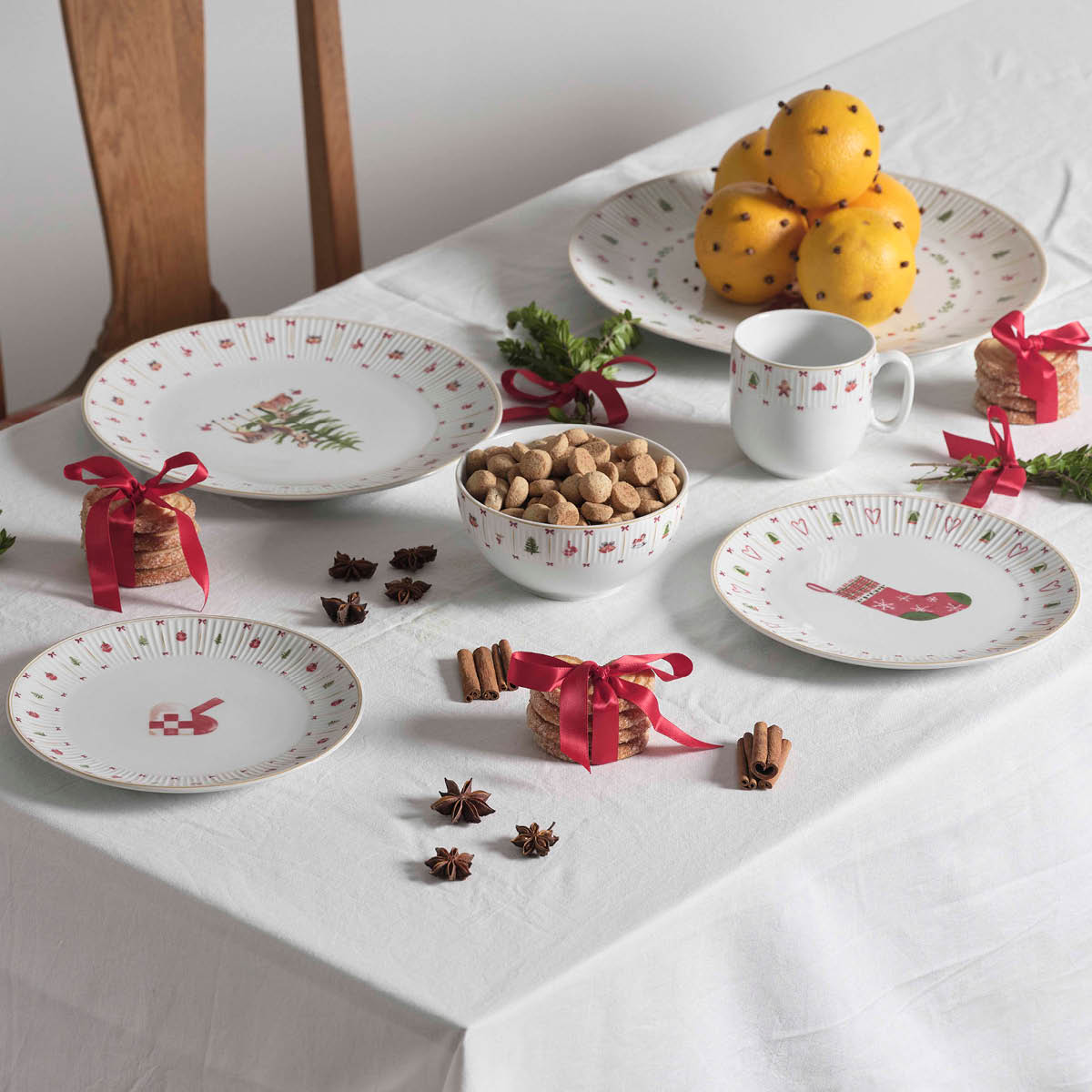 Aida Occasions Cozy Christmas kulho 14 cm valkoinen