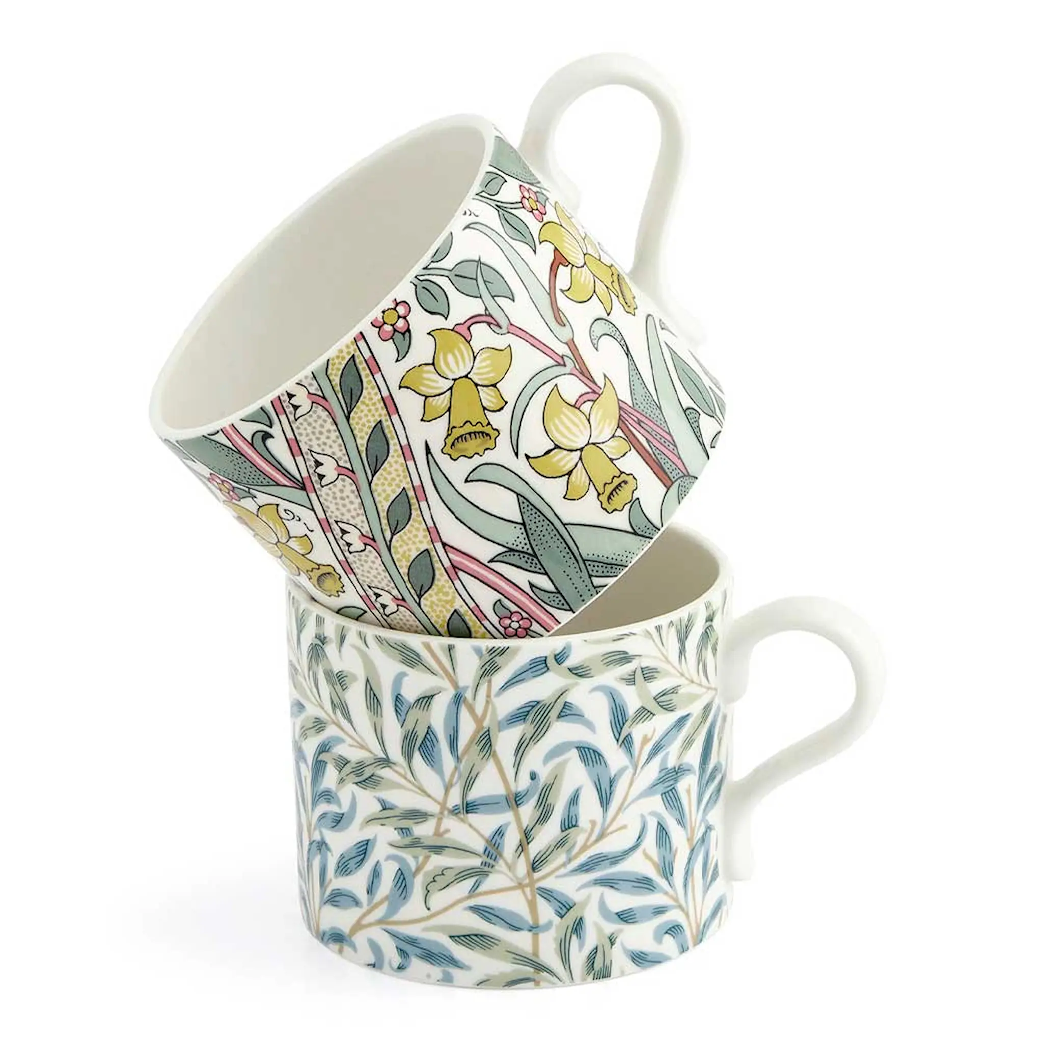 Morris & Co Pure Morris mugg 34 cl 2-pack Daffodil & Willow Bough
