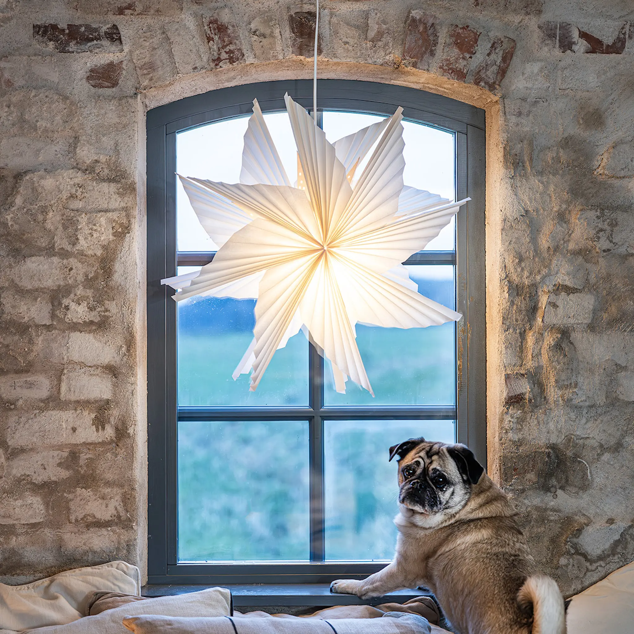 Markslöjd Noomi julstjärna 60 cm vit