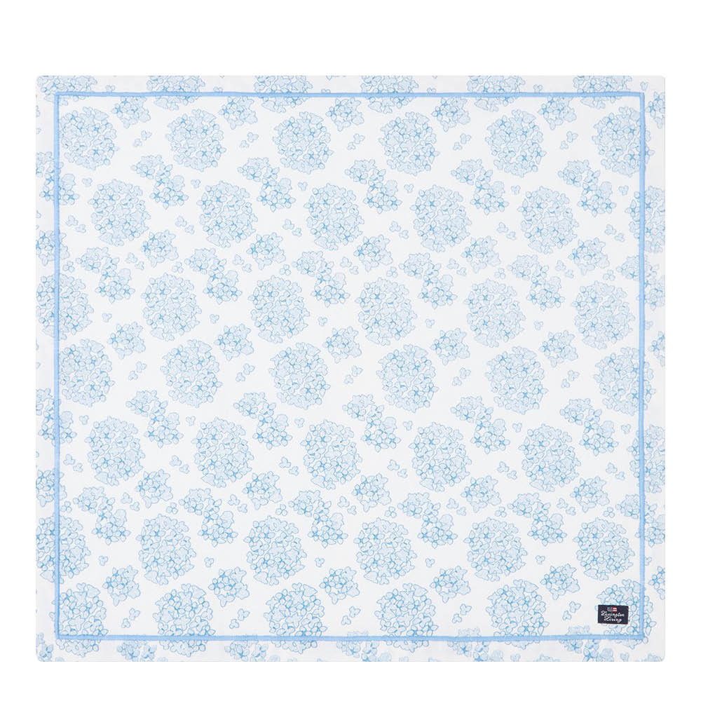 Lexington Servett bomull 50x50 cm vit/blå blommönster