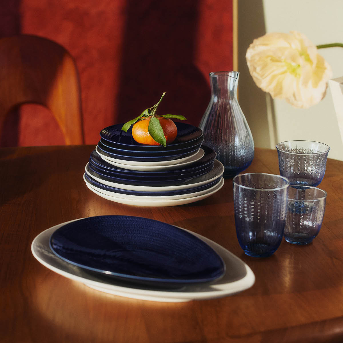 Rörstrand Blå Eld Tarjoiluastia 20x29 cm Sininen