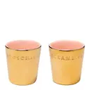 Äggkoppar 2-pack guld/rosa