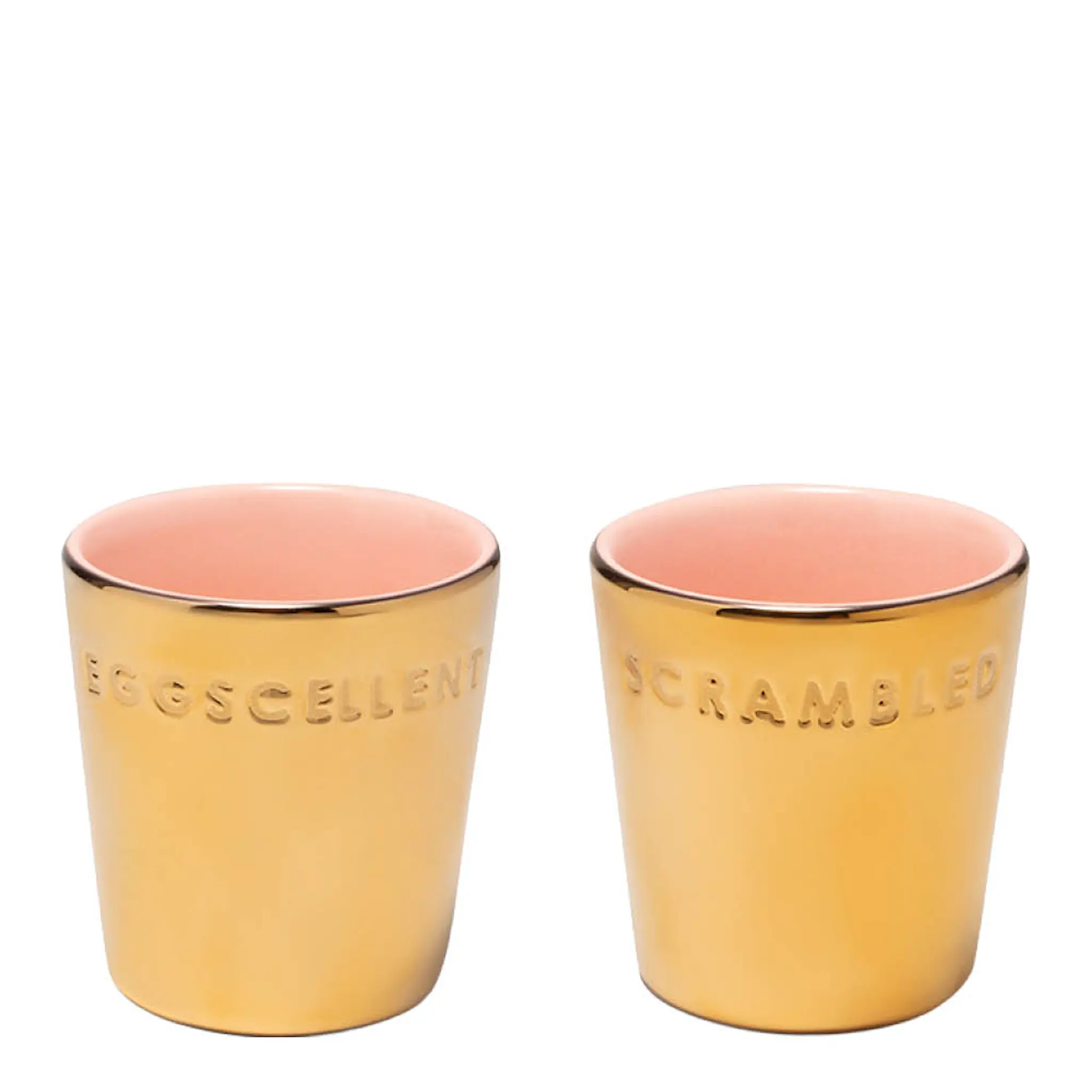 Vondels Äggkoppar 2-pack guld/rosa