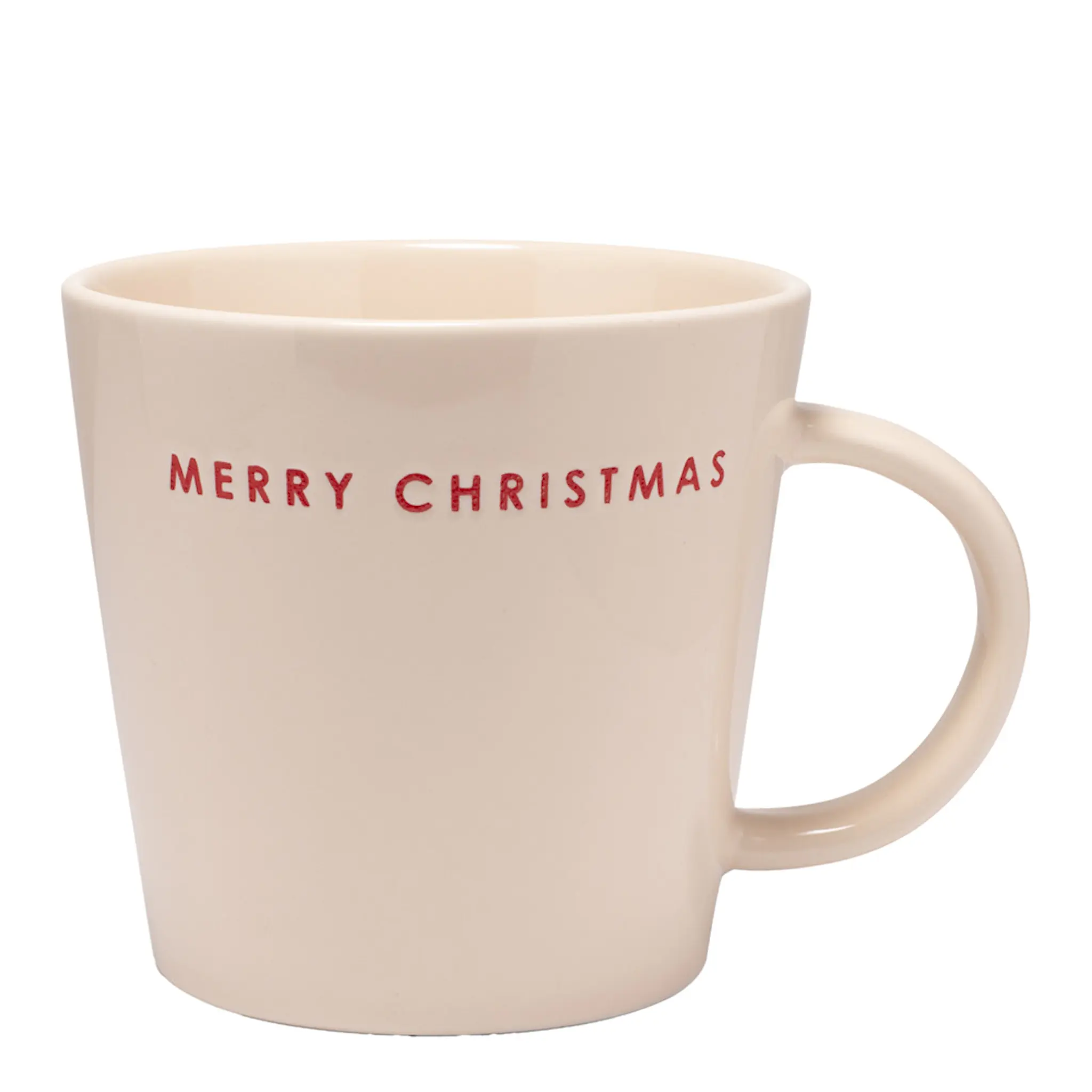 Vondels Santa's Favorites mugg 35 cl MERRY CHRISTMAS ecru