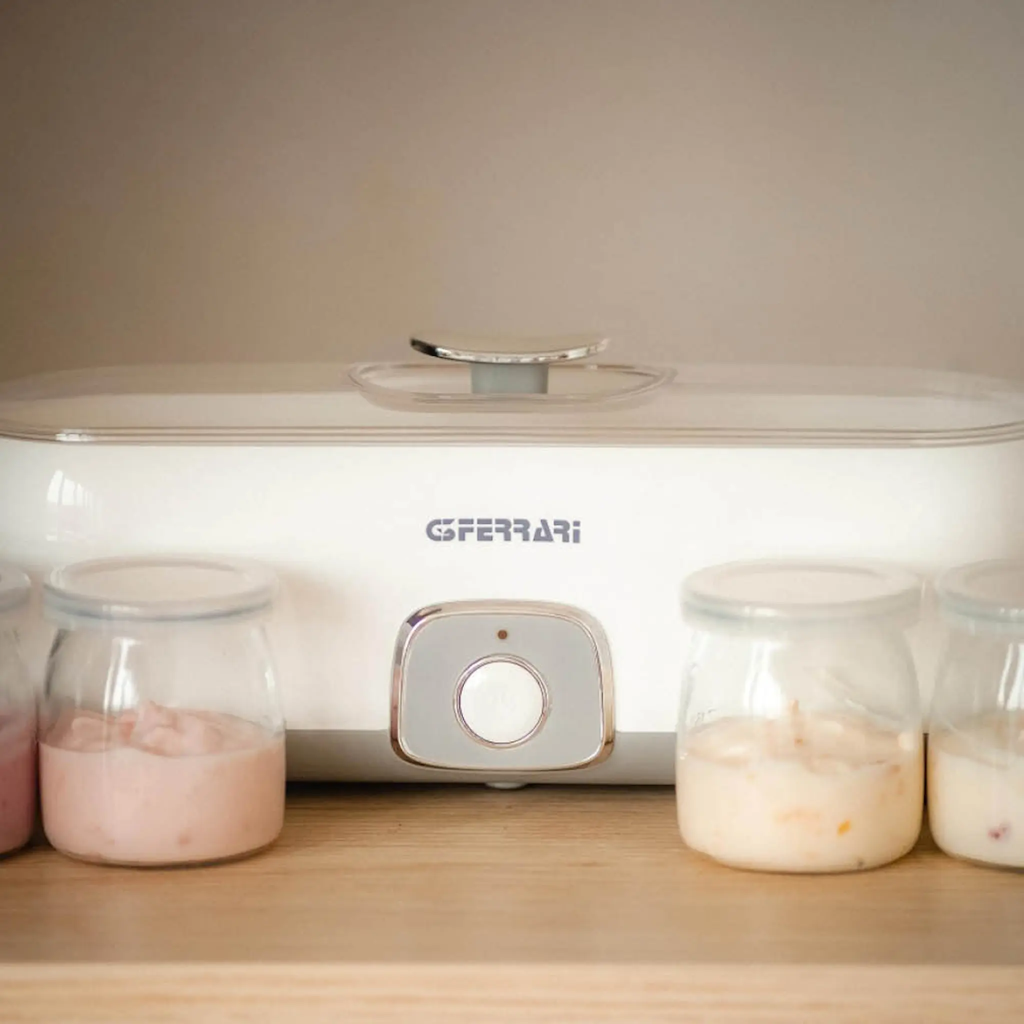 G3 Ferrari Fermento 4 yoghurtmaskin med 4 glas G1013300 vit