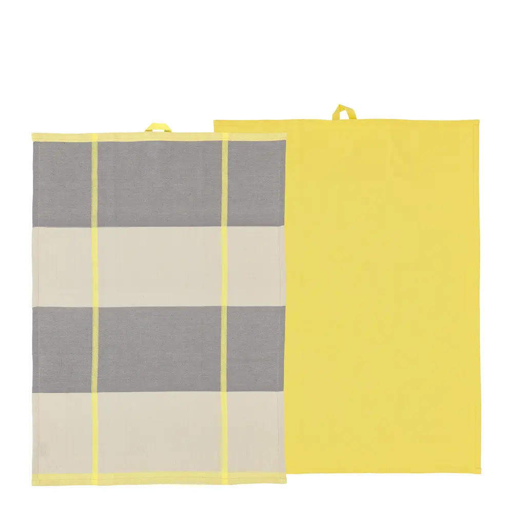 Blocks Keittiöpyyhe 50x70 cm 2 kpl Keltainen