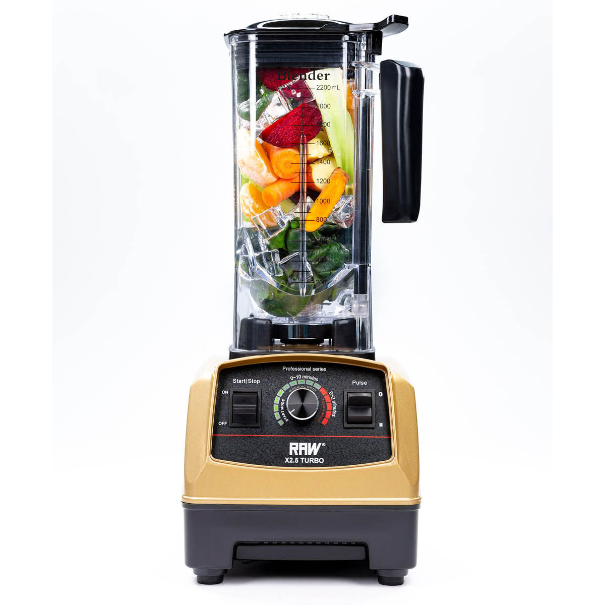 RAW Blender X Tehosekoitin 2,5 Turbo 2,2L 1800W Kulta