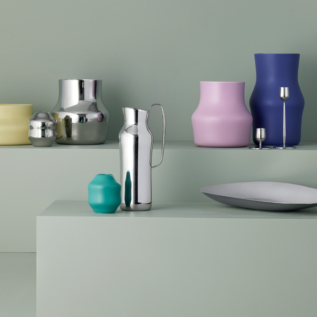 Gense Dorotea Ljusstake 7x23,5 cm Blankt stål