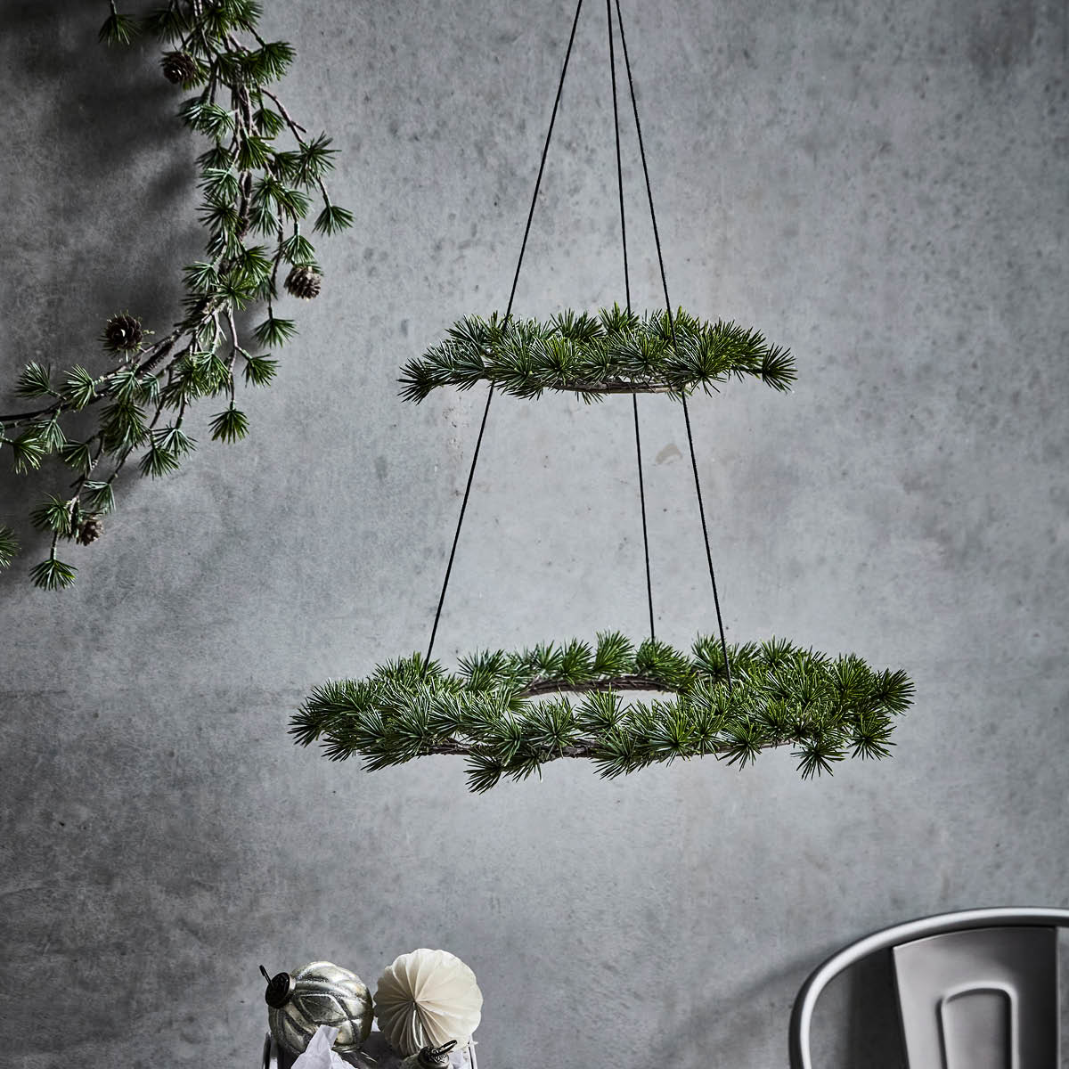 House Doctor Hang Koristusrengas 70 cm Vihreä