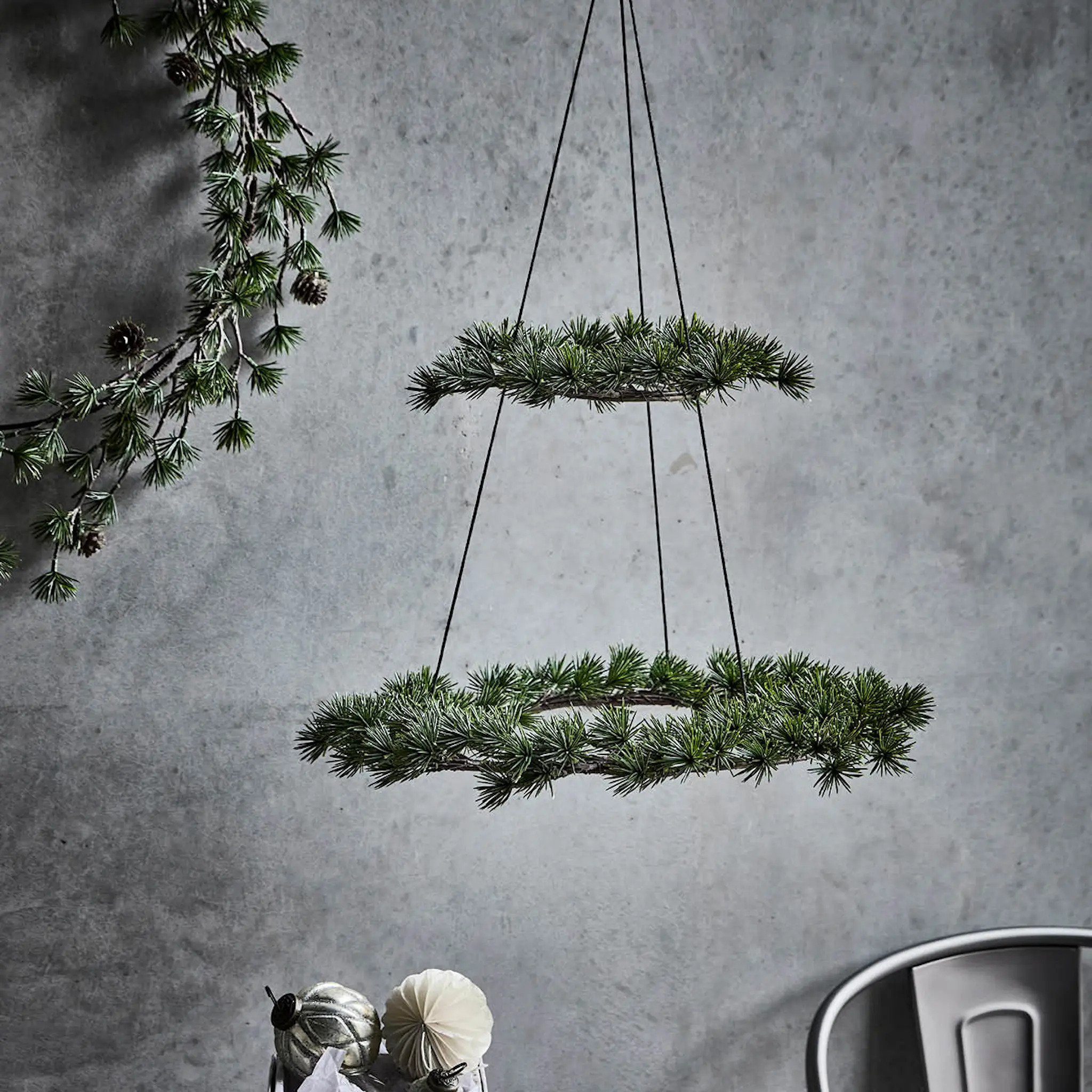 House Doctor Hang Koristusrengas 70 cm Vihreä