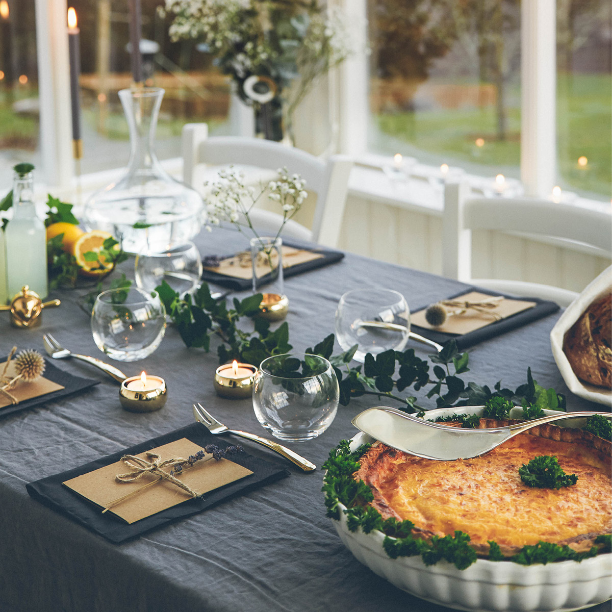 Klong Gondol serveringskniv rustfri/messing