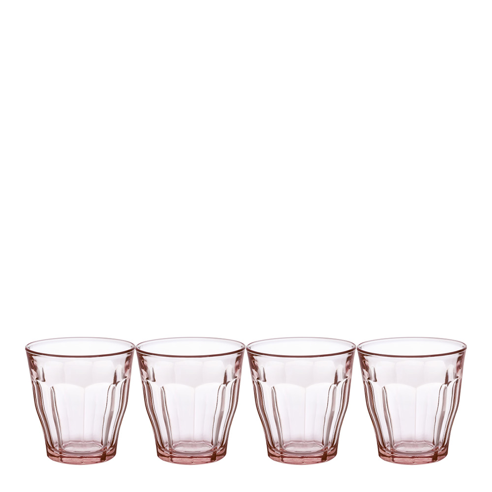 Duralex - Picardie Juomalasi 25 cl 4 kpl Vaaleanpunainen