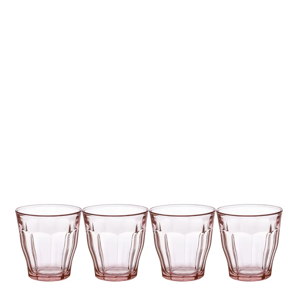 Picardie vannglass 25 cl 4 stk rosa