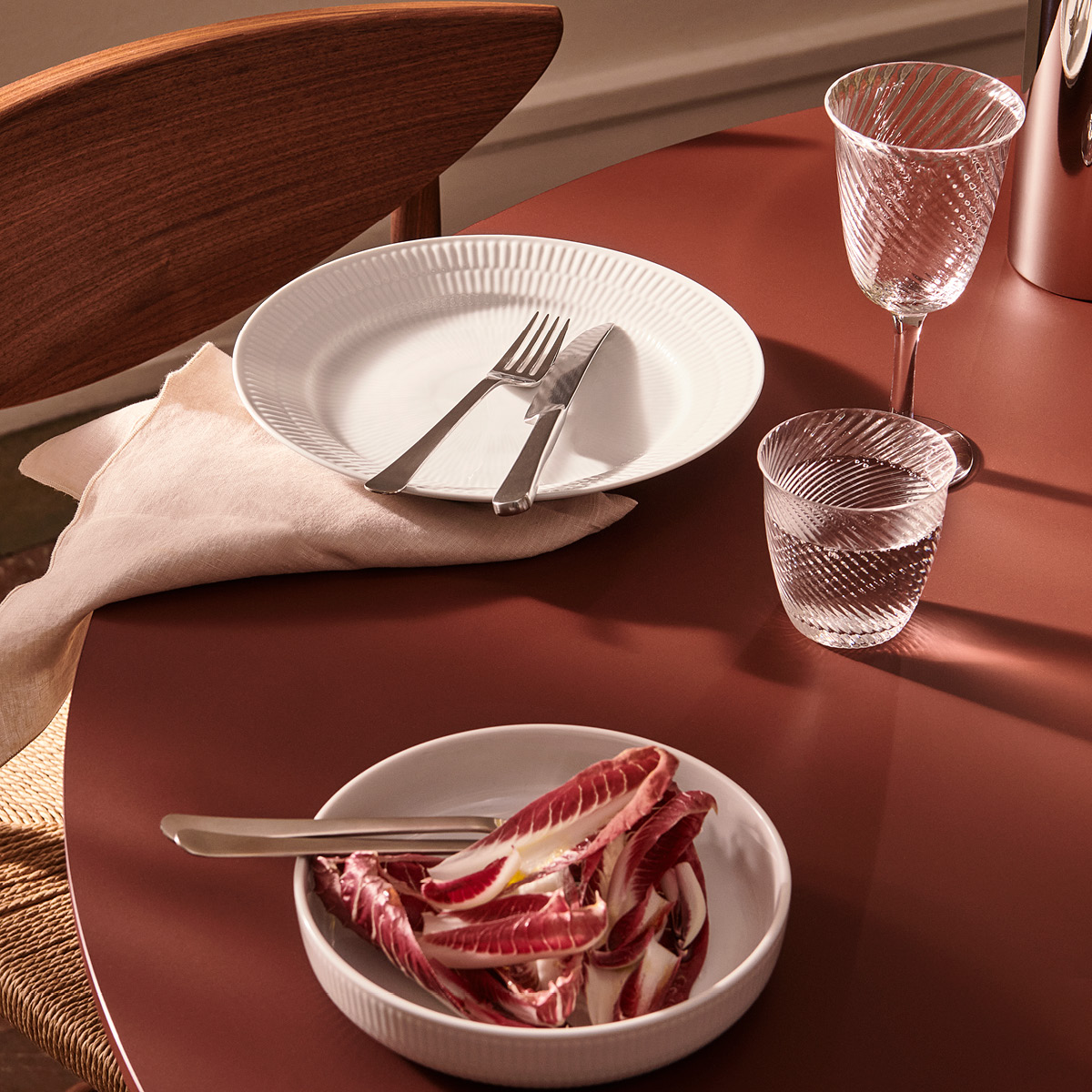 Royal Copenhagen White Fluted tallerken dyp 25 cm