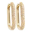 Basic ovala örhängen kristall guld