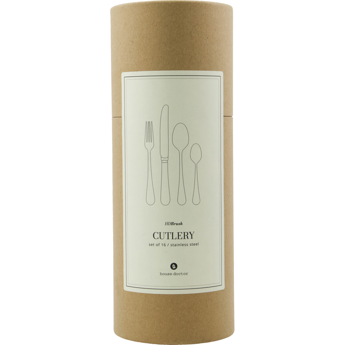 House Doctor Brush bestickset 16 delar silver finish