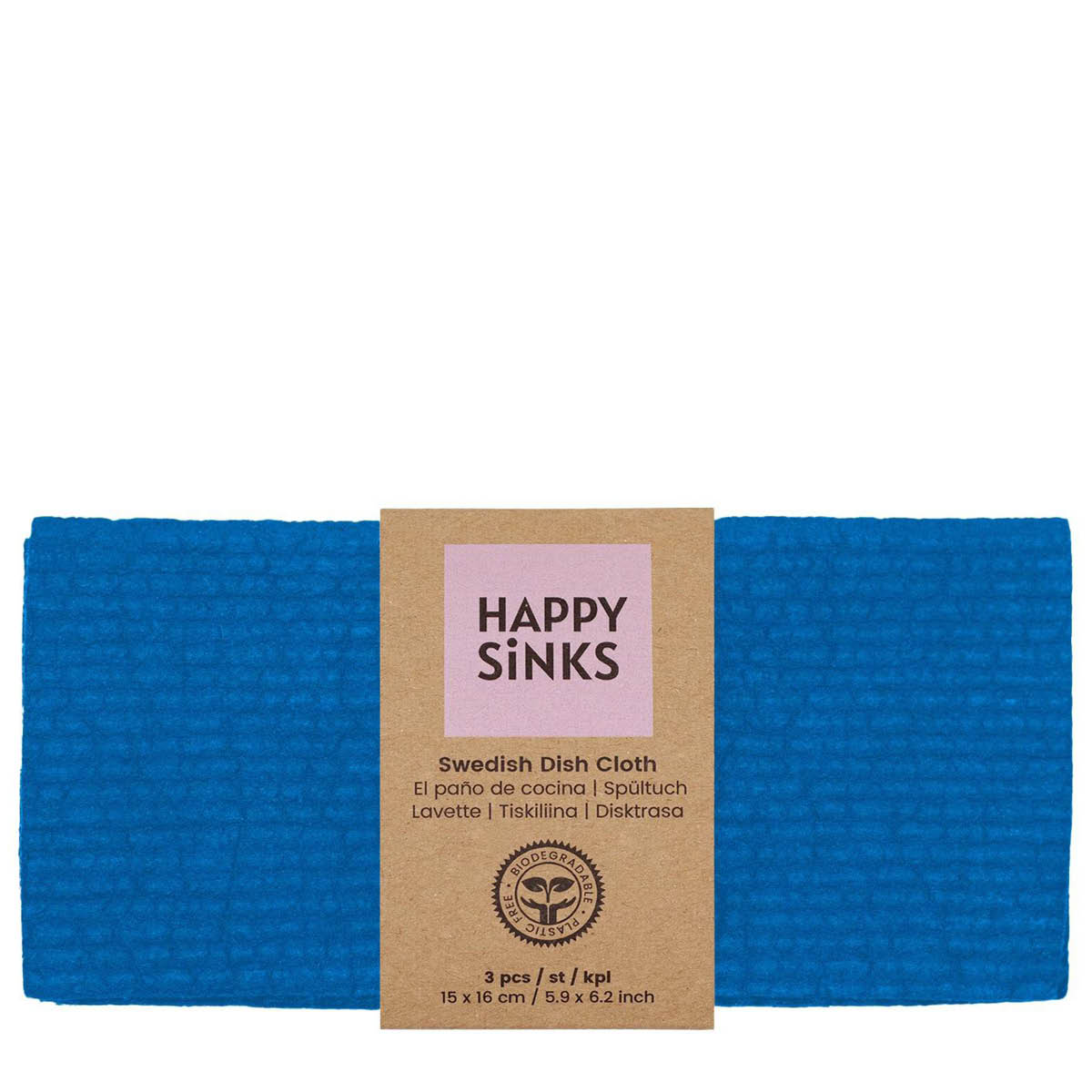 Happy Sinks Disktrasa 17x20 cm 3-pack Swedish blå