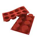Silikonform Cylinder 8 st 6x3,5 cm